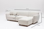 Atelier Del Sofa Sofá Esquinero Right (L3-CHL) Blanco 162 x 273 x 93 x 86 cm
